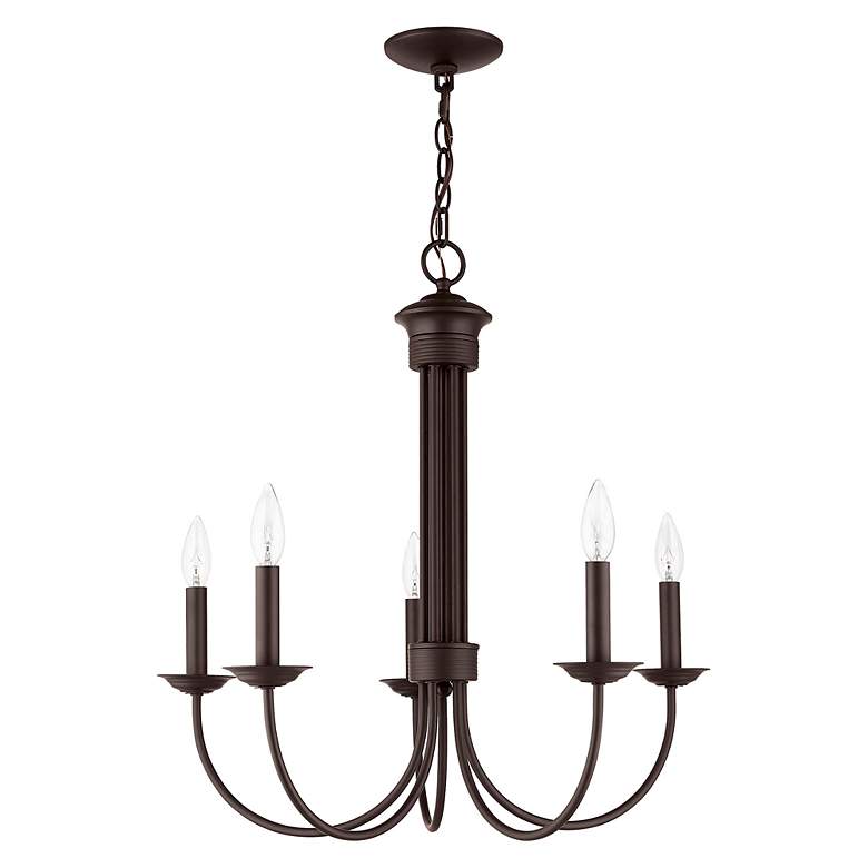 Image 4 Estate 25" Wide Bronze 5-Light Chandelier more views