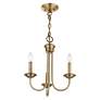 5_Estate 3 Light Antique Brass Mini Chandelier more views