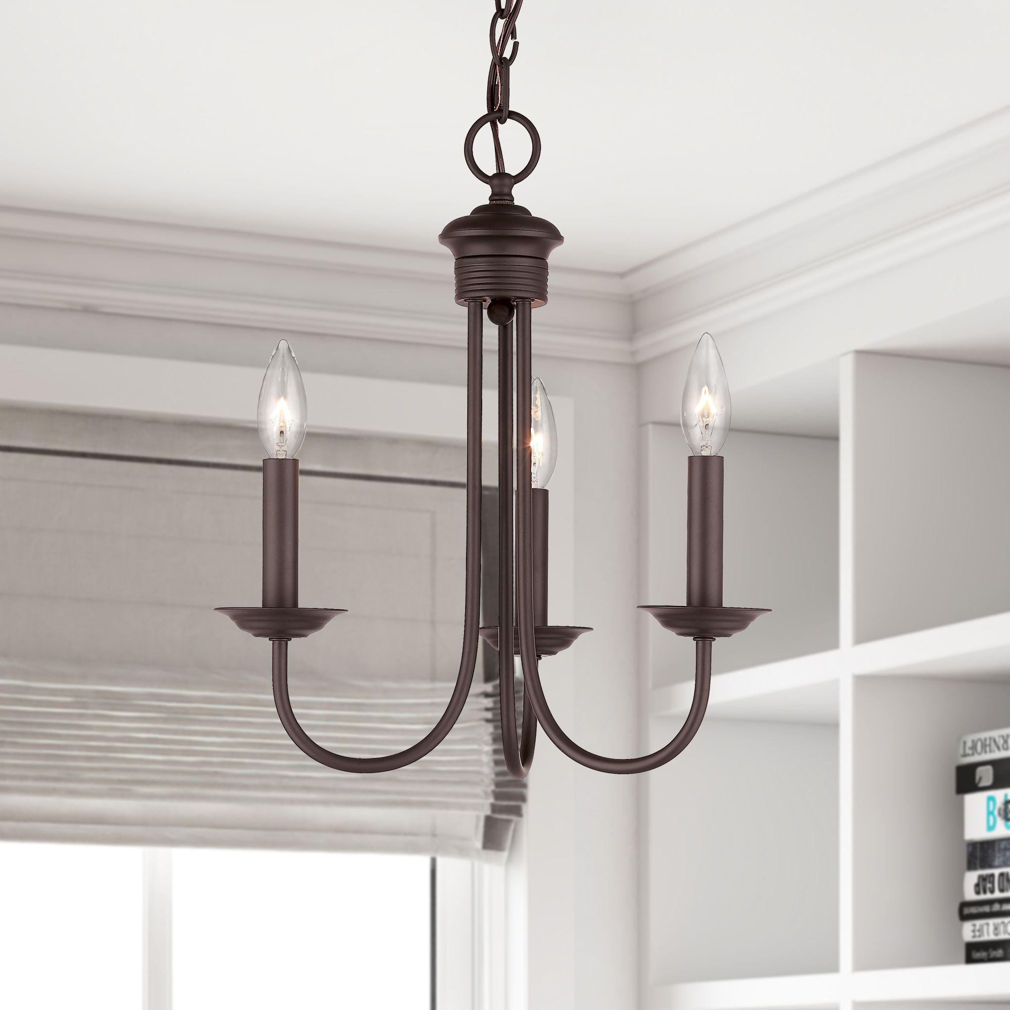 Estate 3 Light Bronze Mini Chandelier