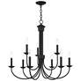 3_Estate 30" Wide Black 9-Light Candle Chandelier