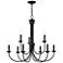 Estate 30" Wide Black 9-Light Candle Chandelier