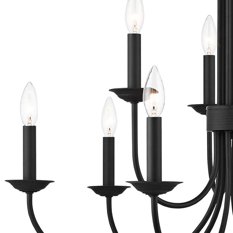 Image 4 Estate 30" Wide Black 9-Light Candle Chandelier more views