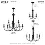 4_Estate 30" Wide Black 9-Light Candle Chandelier more views