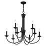 7_Estate 30" Wide Black 9-Light Candle Chandelier more views