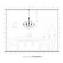 Estate 30" Wide Black 9-Light Candle Chandelier in scene