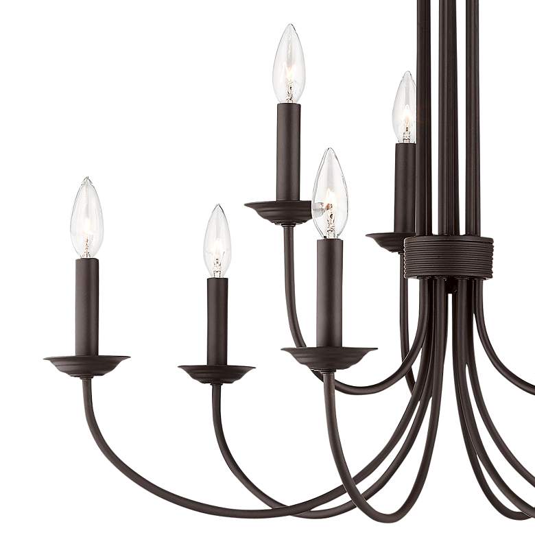 Image 4 Estate 30" Wide Bronze 9-Light Taper Candle Style Chandelier more views
