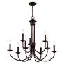 5_Estate 30" Wide Bronze 9-Light Taper Candle Style Chandelier more views