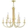 3_Estate 30" Wide Polished Brass 9-Light Chandelier