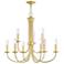 Estate 30" Wide Polished Brass 9-Light Chandelier