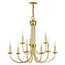 4_Estate 30" Wide Polished Brass 9-Light Chandelier more views