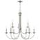 Estate 30"W Brushed Nickel 9-Light Candle Style Chandelier