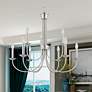 2_Estate 30"W Brushed Nickel 9-Light Candle Style Chandelier