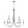 5_Estate 30"W Brushed Nickel 9-Light Candle Style Chandelier more views
