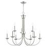 6_Estate 30"W Brushed Nickel 9-Light Candle Style Chandelier more views