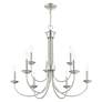 7_Estate 30"W Brushed Nickel 9-Light Candle Style Chandelier more views