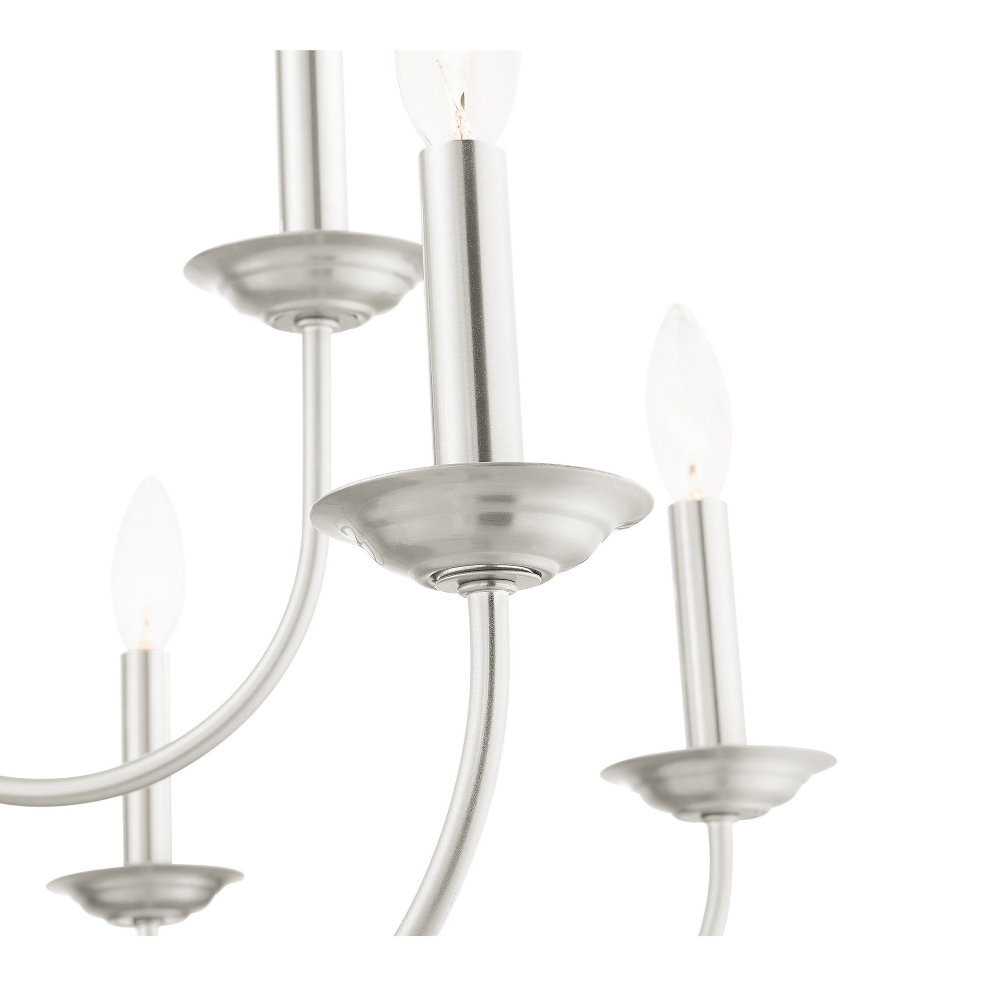 Estate 30"W Brushed Nickel 9-Light Candle Style Chandelier in scene