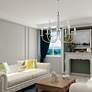 Estate 30"W Brushed Nickel 9-Light Candle Style Chandelier in scene