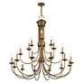 6_Estate 42" Wide Antique Gold Leaf 21-Light Chandelier more views