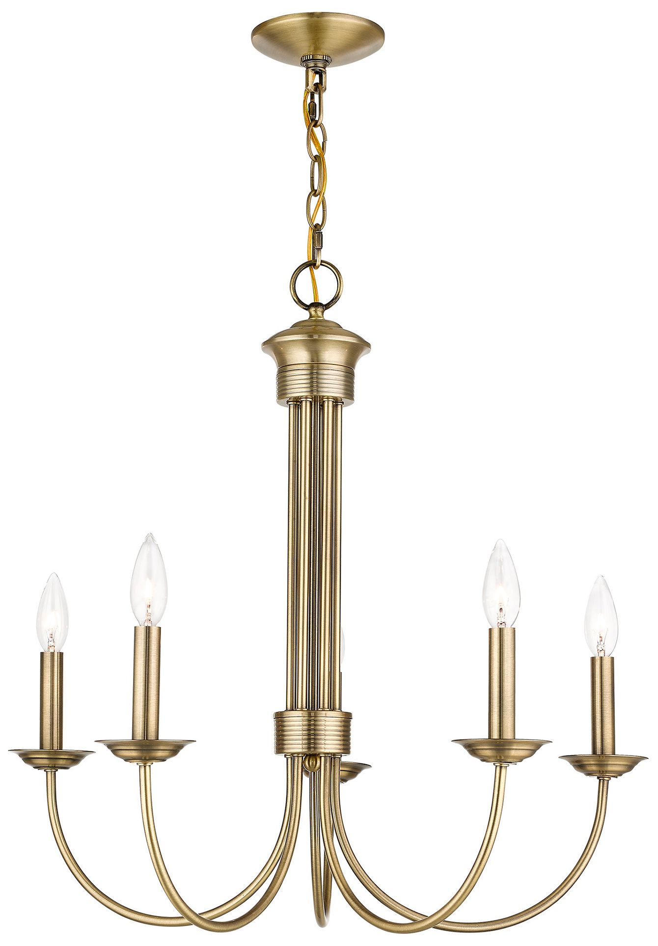 Estate 5 Light Antique Brass Chandelier 0368A Lamps Plus