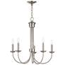 Estate 5 Light Brushed Nickel Chandelier