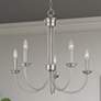 Thumbnail1 of Estate 5 Light Brushed Nickel Chandelier