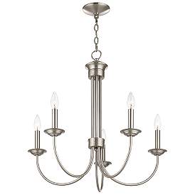 Image5 of Estate 5 Light Brushed Nickel Chandelier more views