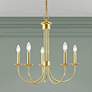 Thumbnail1 of Estate 5 Light Polished Brass Chandelier