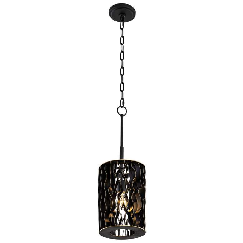 Image 4 Estela 1-Lt Mini Pendant - Matte Black/French Gold more views