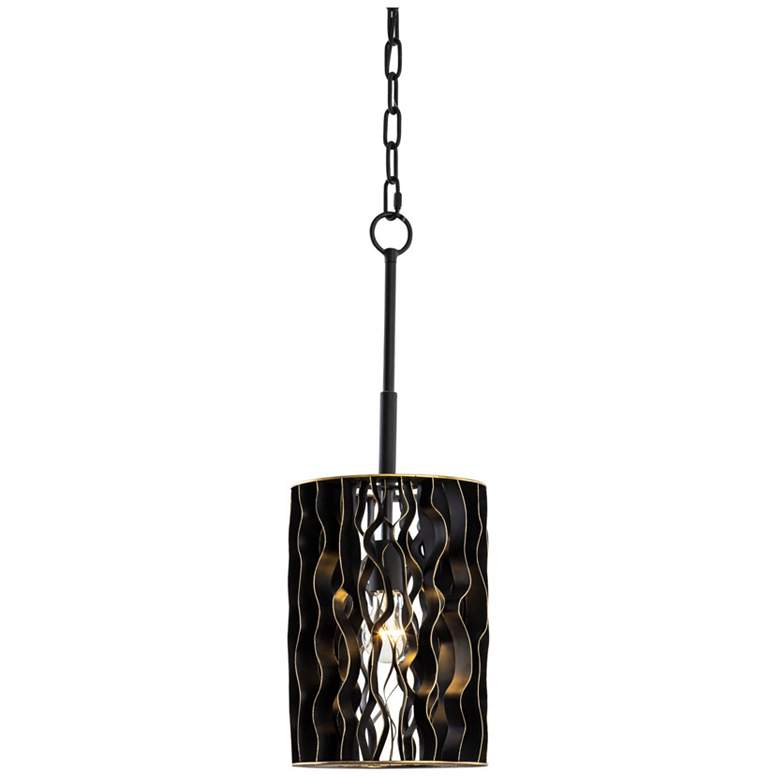 Image 5 Estela 1-Lt Mini Pendant - Matte Black/French Gold more views