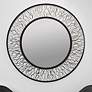 Thumbnail1 of Estela 30-in Round Wall Mirror - Matte Black/French Gold