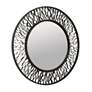 Thumbnail3 of Estela 30-in Round Wall Mirror - Matte Black/French Gold more views