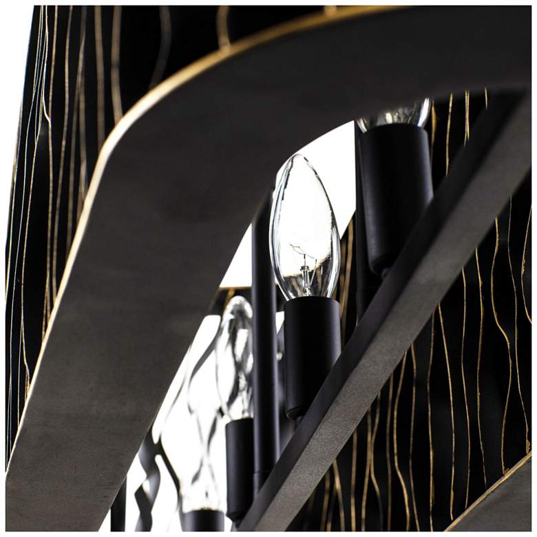 Image 4 Estela 5-Lt Linear Pendant - Matte Black/French Gold more views