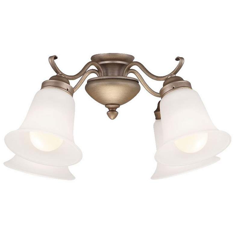 Image 1 Estela Light Kit, White Glass in a Iced Gold Finish by Wind River