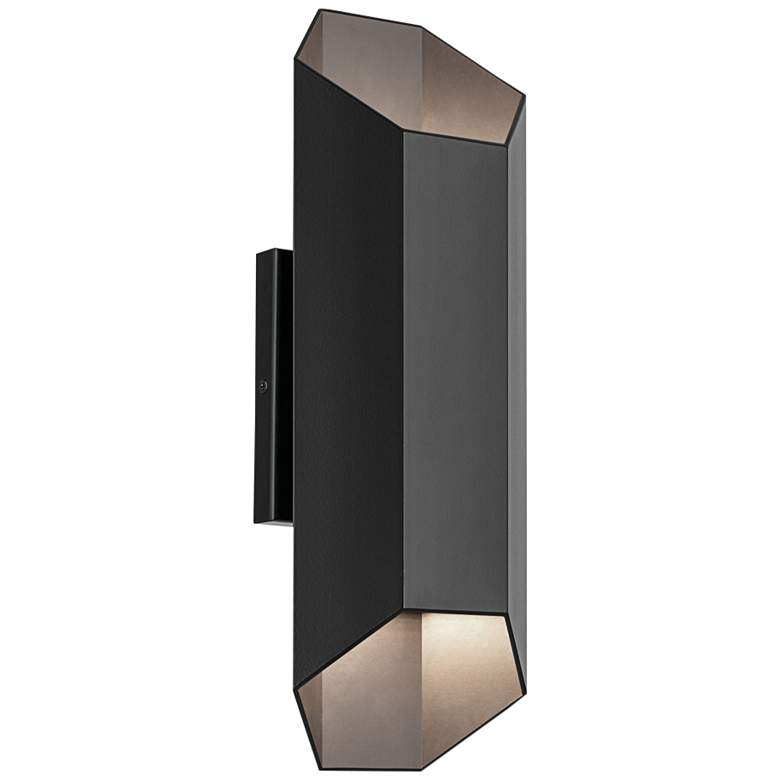 Image 2 Estella 16.5 inch LED 2-Light Outdoor Wall Light in Black