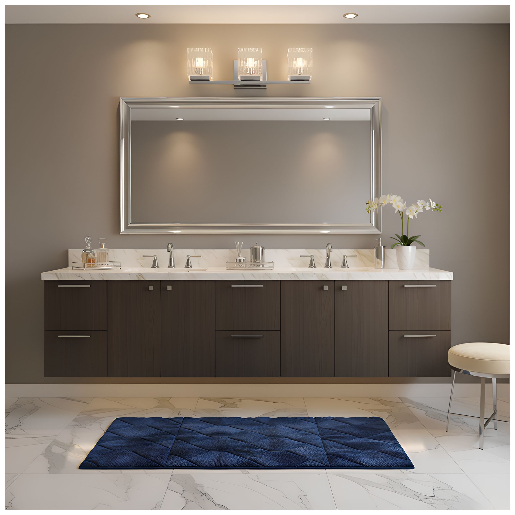 Image 7 Estelle 3-Light Polished Chrome Vanity Light more views