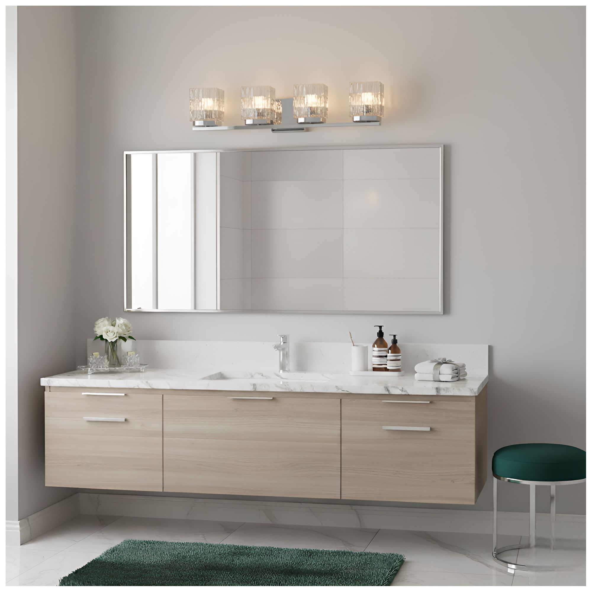 Image 7 Estelle 4-Light Polished Chrome Vanity Light more views