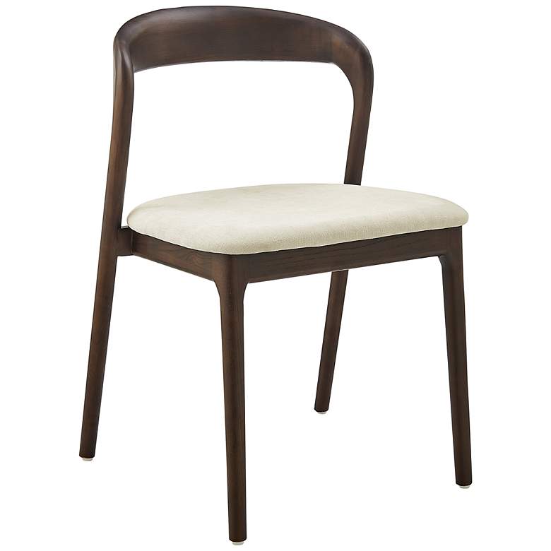 Image 1 Estelle Black Wood Side Chair with Fabric Seat
