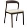 Estelle Black Wood Side Chair with Fabric Seat