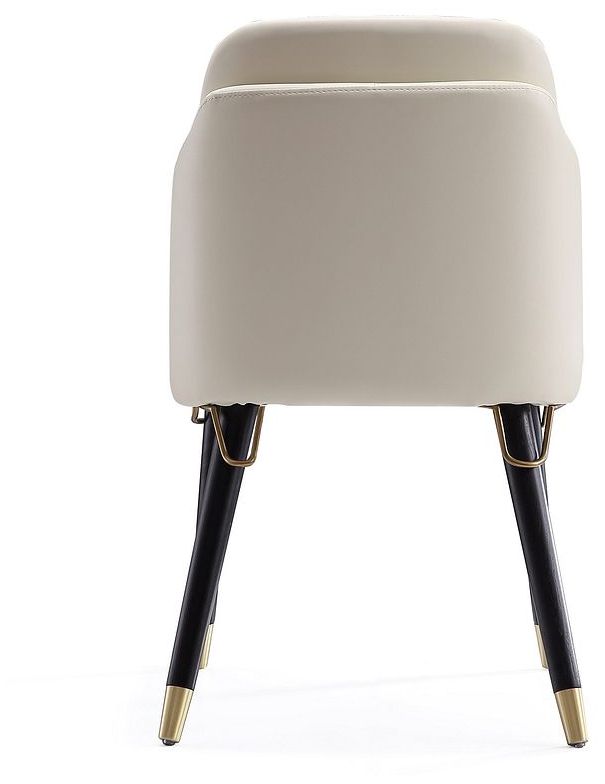 Image 7 Estelle Cream and Black Faux Leather Dining Chair more views