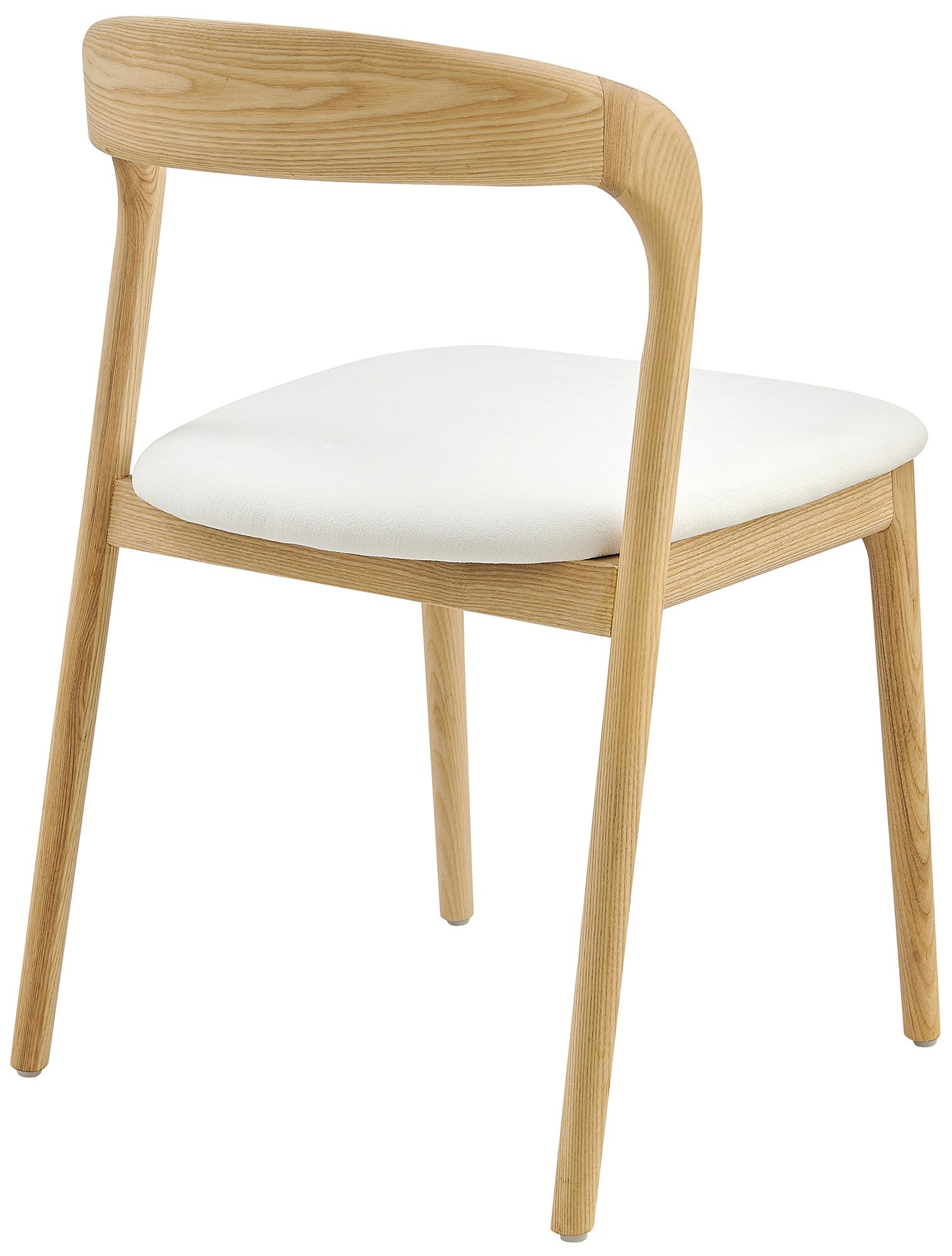 Estelle Natural Ash Wood Side Chair with Fabric Seat in scene