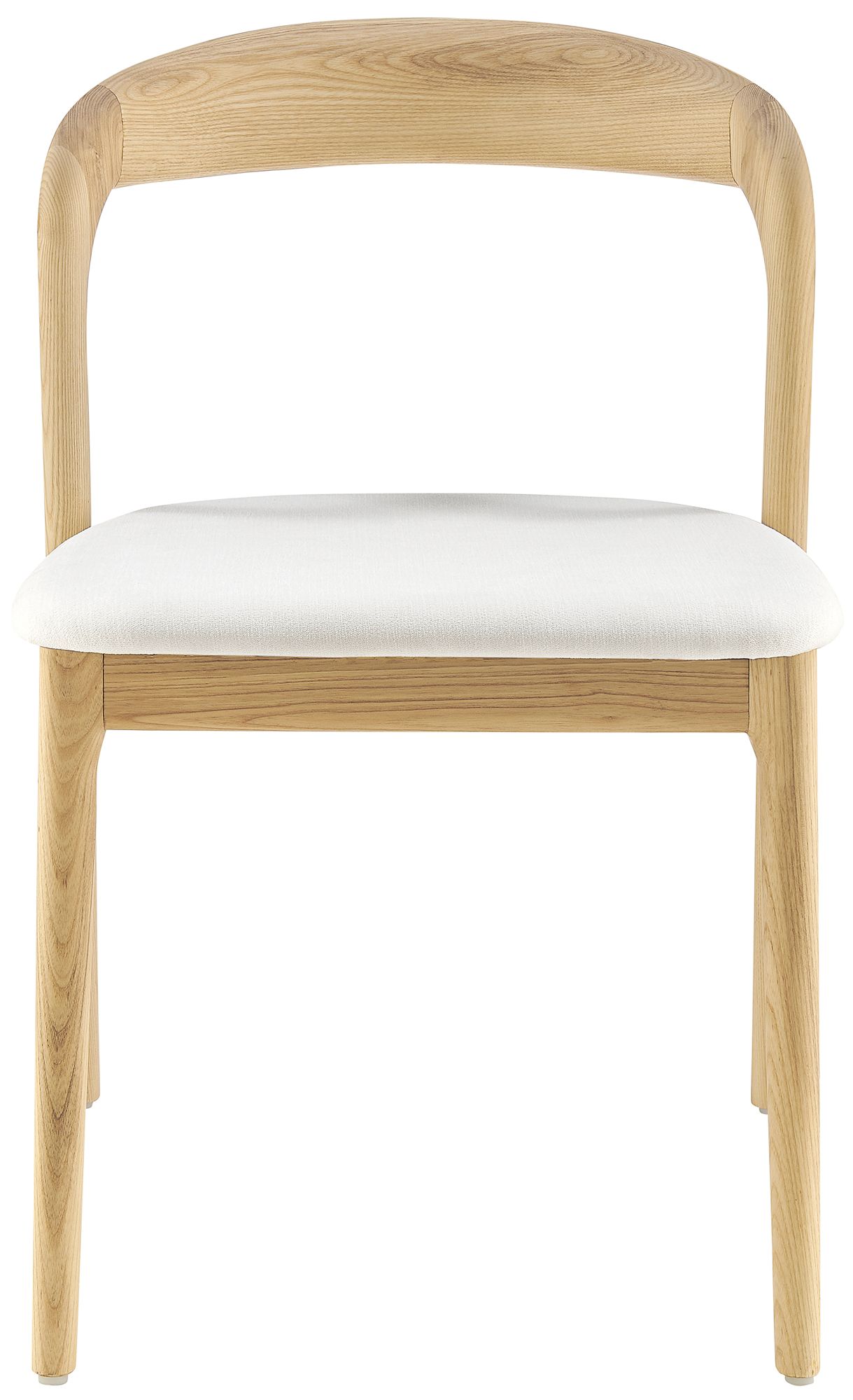 Estelle Natural Ash Wood Side Chair with Fabric Seat in scene