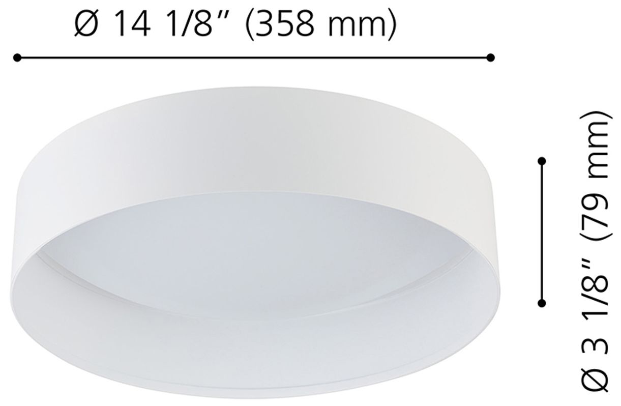 Image 4 Ester LED Ceiling Light- White Finish - White Acrylic Shade more views