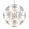 Esteracae 18"H x 18"W 6-Light Crystal Pendant in Antique Silver