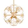 2_Esteracae 18"H x 18"W 6-Light Crystal Pendant in Heirloom Gold