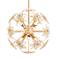 Esteracae 18"H x 18"W 6-Light Crystal Pendant in Heirloom Gold