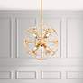 1_Esteracae 18"H x 18"W 6-Light Crystal Pendant in Heirloom Gold
