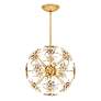 3_Esteracae 18"H x 18"W 6-Light Crystal Pendant in Heirloom Gold more views