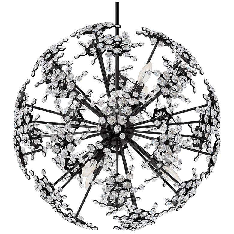 Image 1 Esteracae 24"H x 24"W 6-Light Crystal Pendant in Jet Black