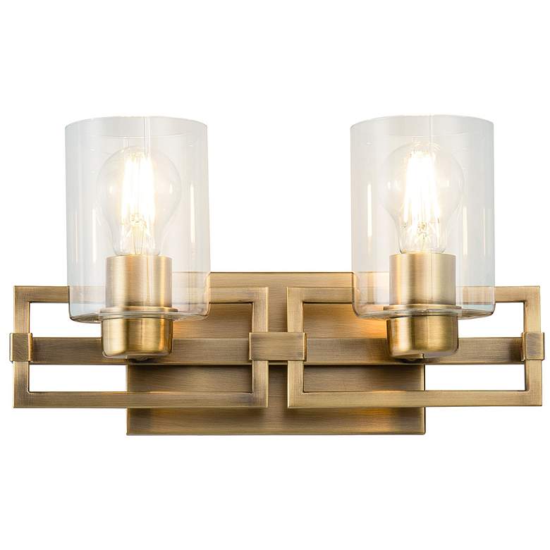 Image 1 Estes 2 Light Bath Vanity In Aged Brass