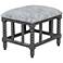 Estes 22 1/2" Wide Gray Faux Cow Hide Small Bench